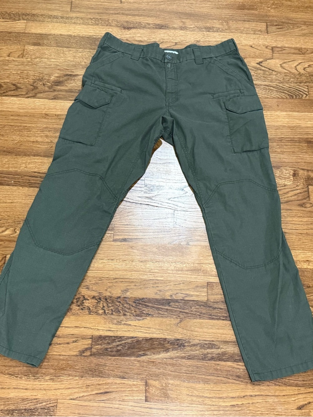 First Tactical Men's Olive Green Cargo Pants Polyester Blend 42x36